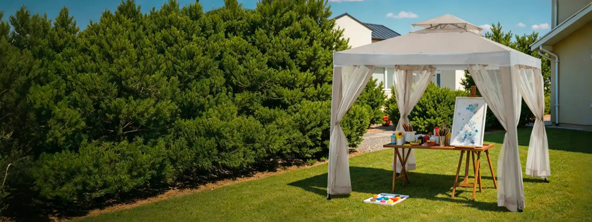 SUNJOY 8x8 Soft Top Gazebo with Mosquito Netting - Beige & White
