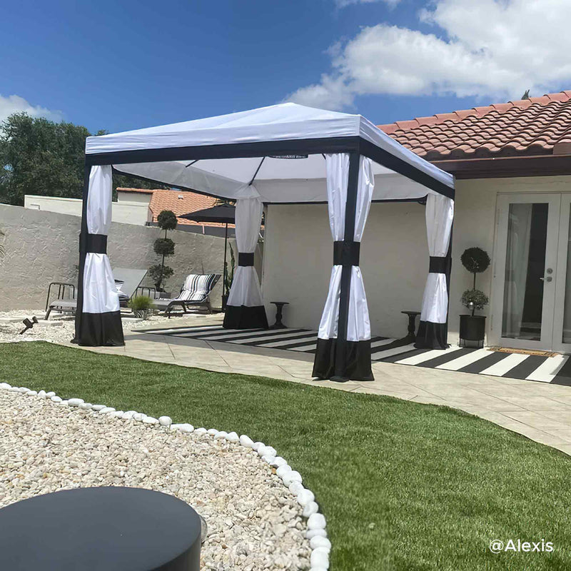 Sunjoy Outdoor Patio Gazebo Kits 10x10 Metal Canopy Gazebos for Sale