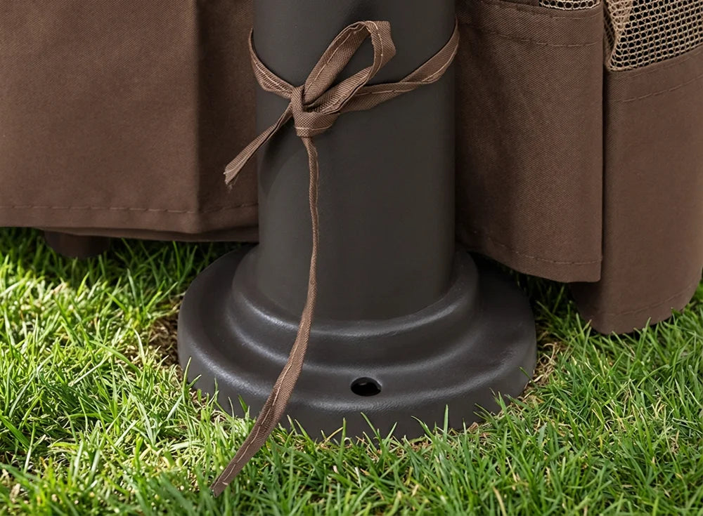 SUNJOY 10x13 Steel Outdoor Canopy Gazebo with Netting