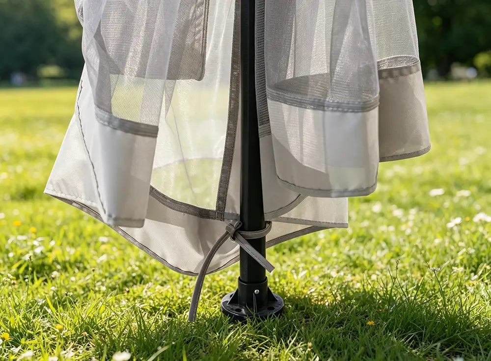 SUNJOY 11x11 Hexagon Pop Up Gazebo with Netting