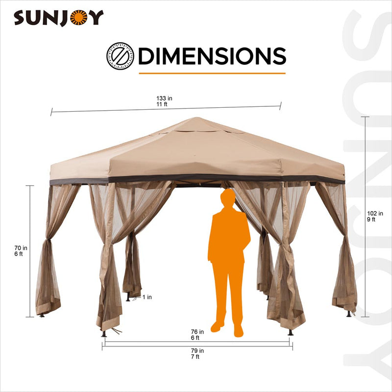 Sunjoy Outdoor Patio Pop Up Gazebo Backyard Canopy Gazebo Kits Sale