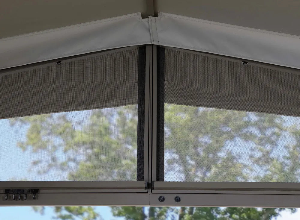SUNJOY 12x12 Hillsdale Soft Top Gazebo with 4 Counterweights and Netting