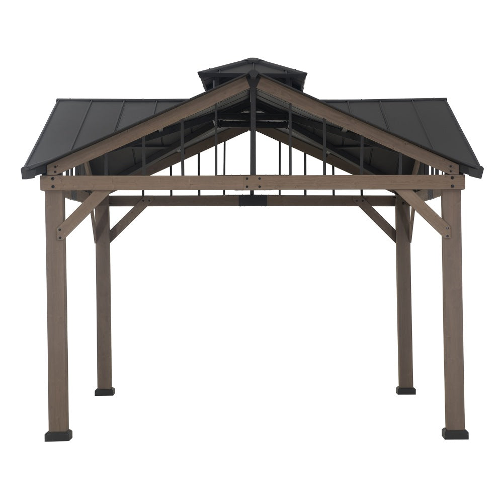 SUNJOY 12x12 Roanforth Gazebo With 2-Tier Roof and Ceiling Hook.