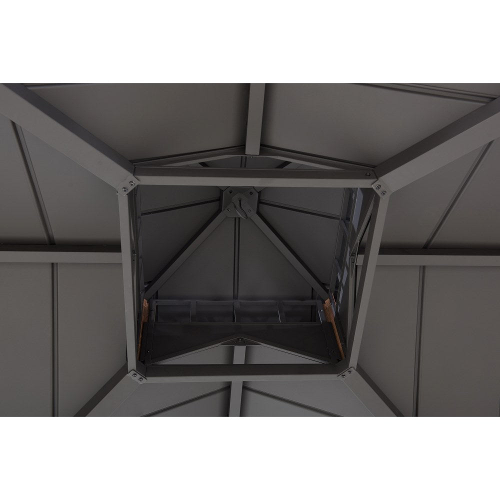 SUNJOY 12x12 Roanforth Gazebo With 2-Tier Roof and Ceiling Hook