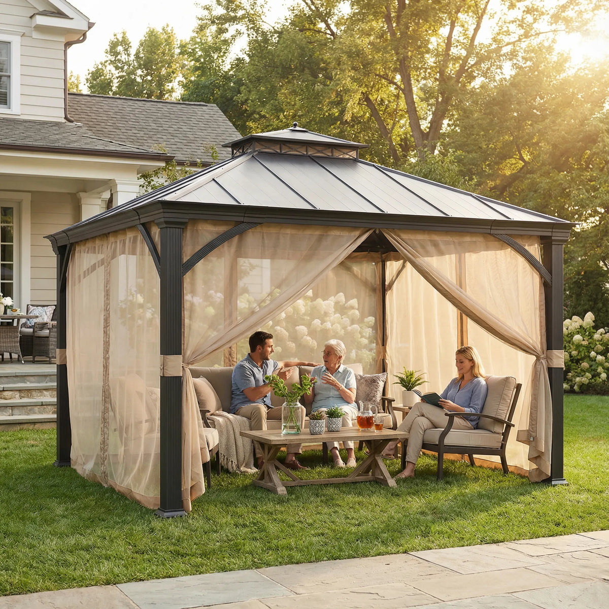 SUNJOY Hardtop Gazebo