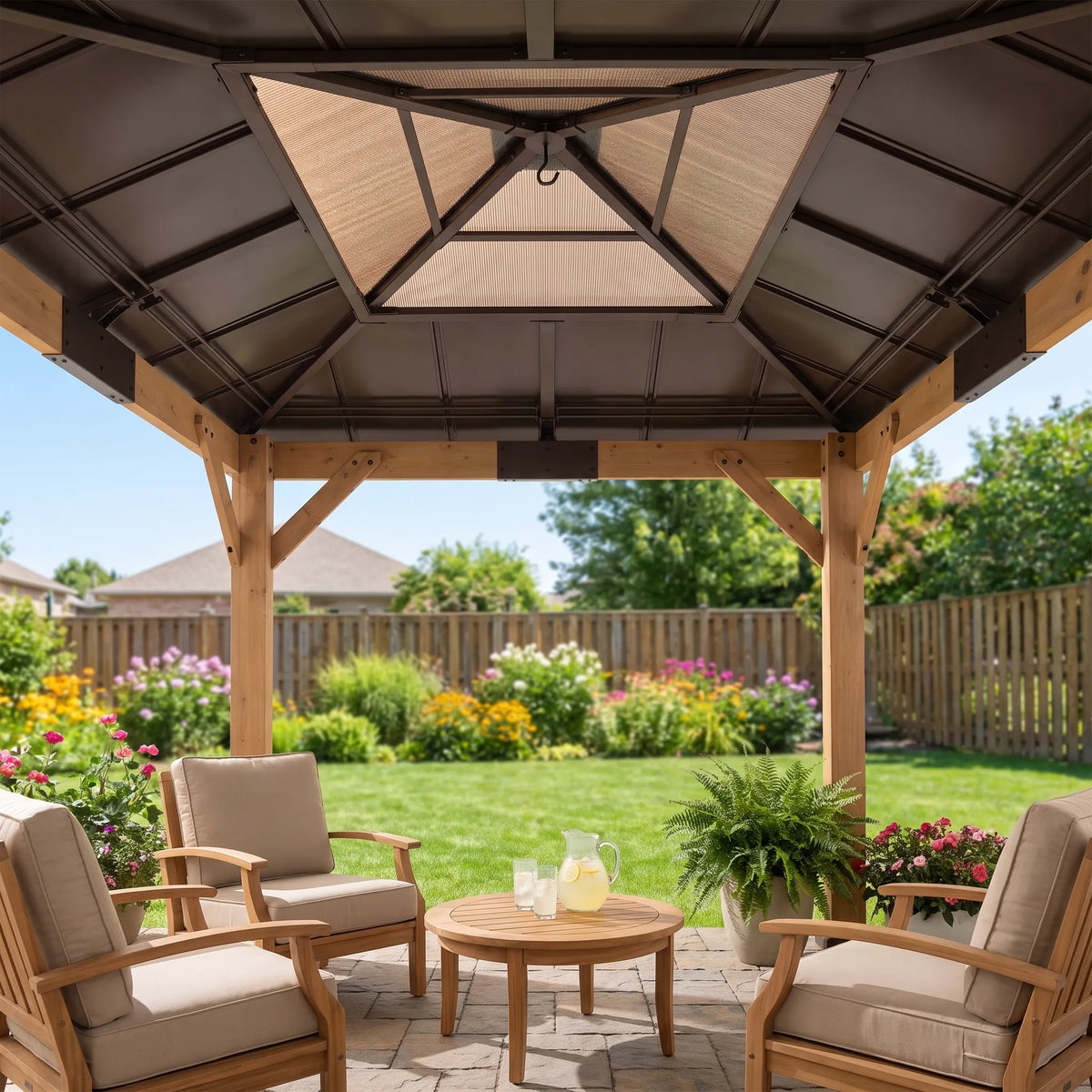 Antrim Skylight Cedar Gazebo, 9x9
