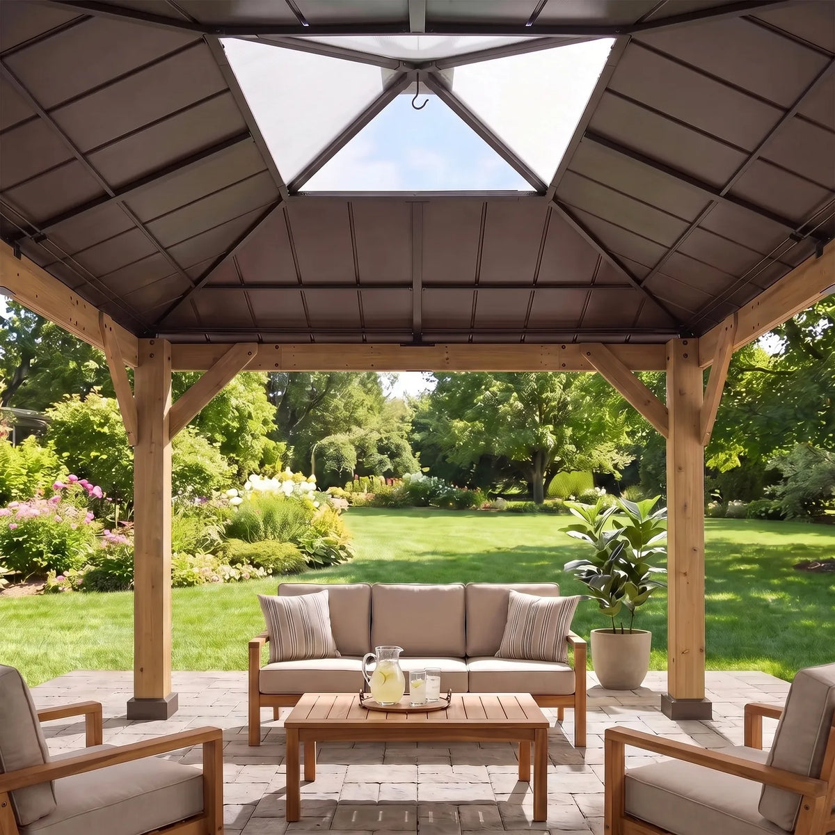 Antrim Skylight Cedar Gazebo, 11x11
