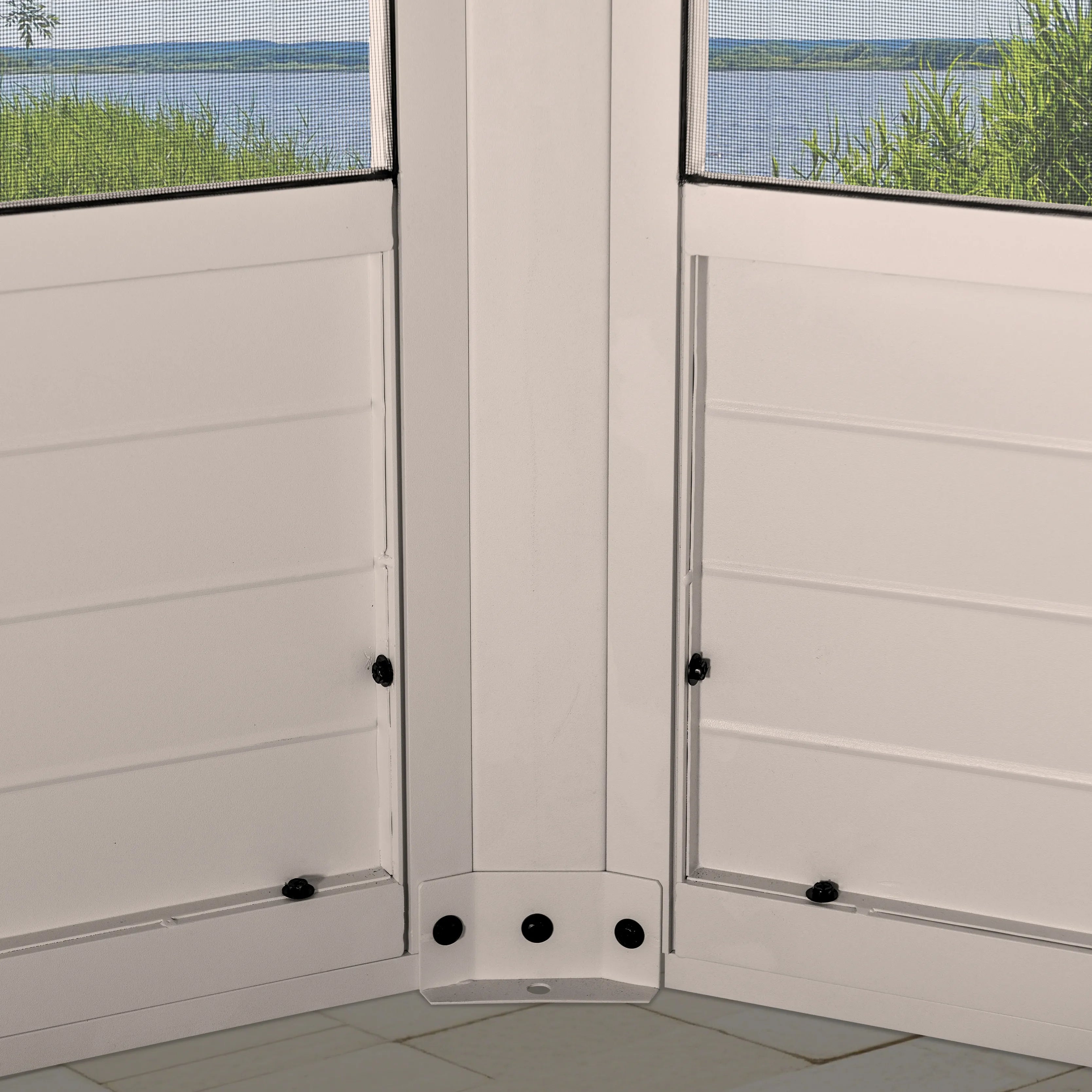 Sunjoy 12' x 16' Cape Blue Hardtop Screenhouse