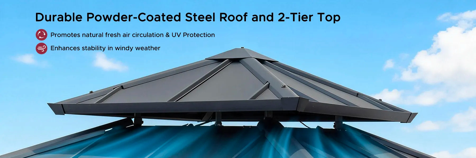 SUNJOY 10x10 Hardtop Gazebo with Aluminum Frame, Netting, and Curtain