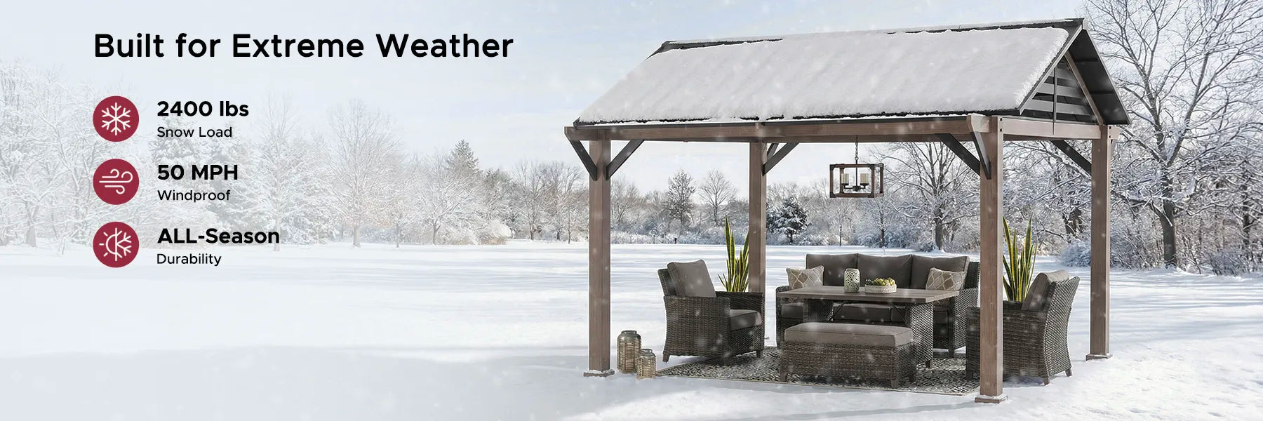 SUNJOY 13x13 Black Steel Gazebo with Decorative Beam