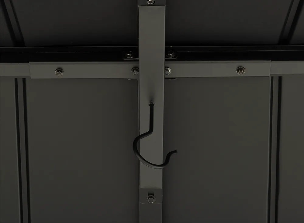 SUNJOY 13x13 Black Steel Gazebo with Decorative Beam