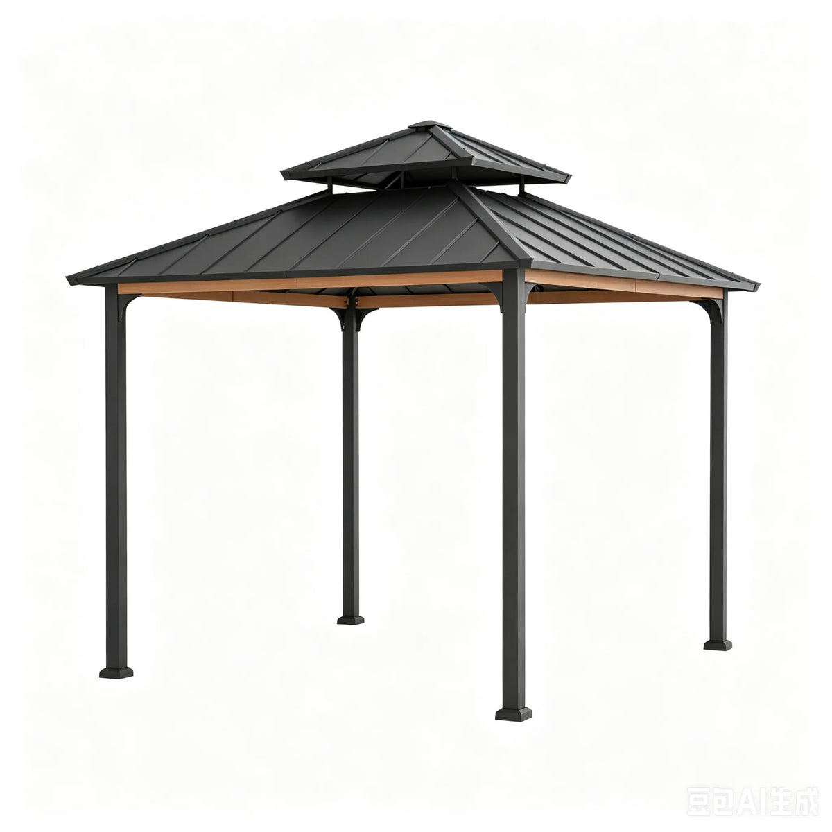 PASU Double Tier Metal Gazebo 3m x 3m