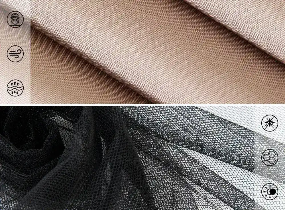 SUNJOY 10x12 Polycarbonate Roof Wall Mounted Gazebo, Lean to Gazebo with Curtain and Netting