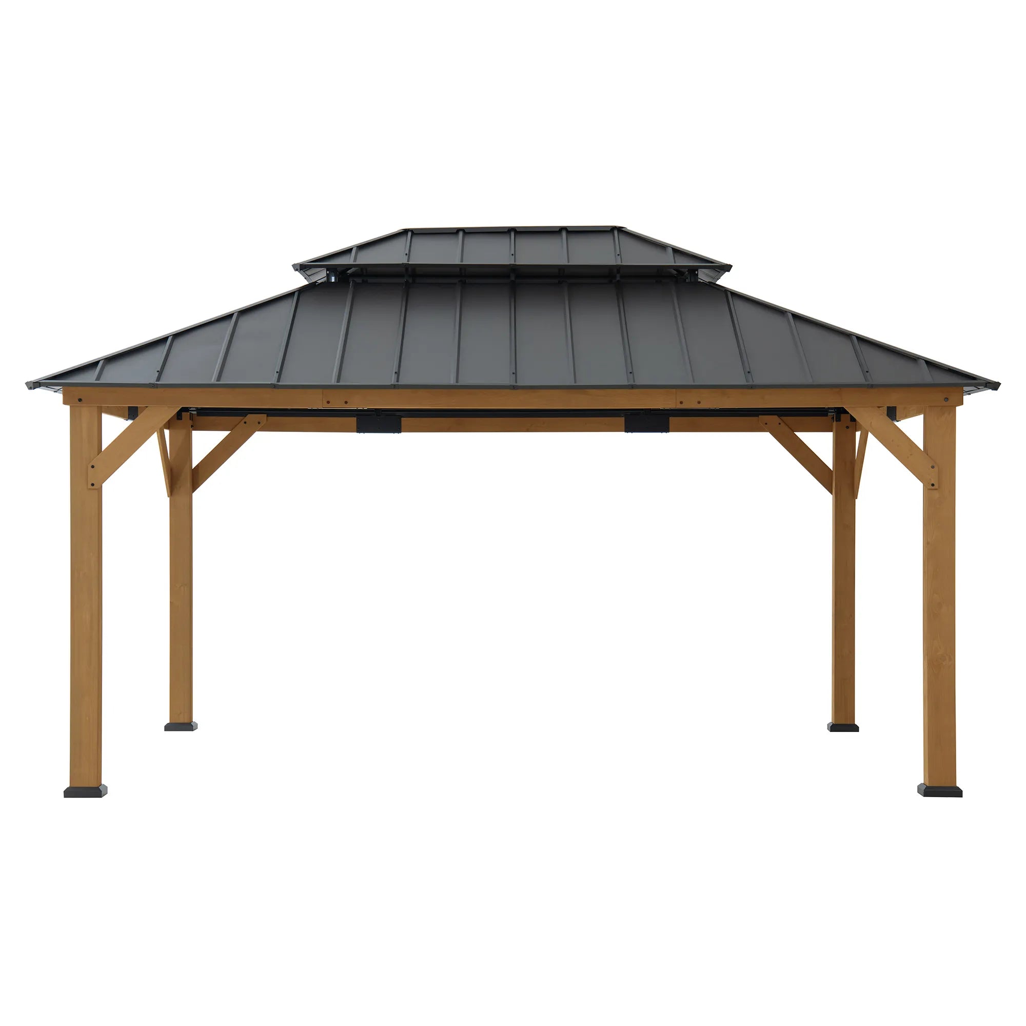 Hampton Double-Roof Cedar Gazebo, 12x16