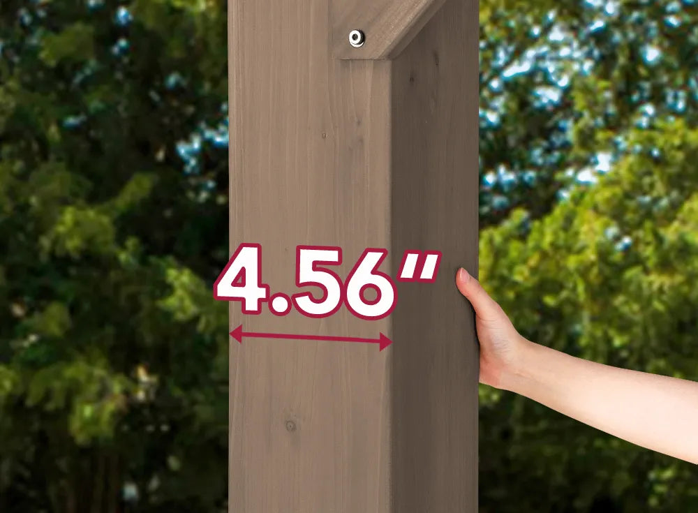 SUNJOY 12x20 Patio Wooden Gazebo with Ceiling Hooks - Weathered Cedar