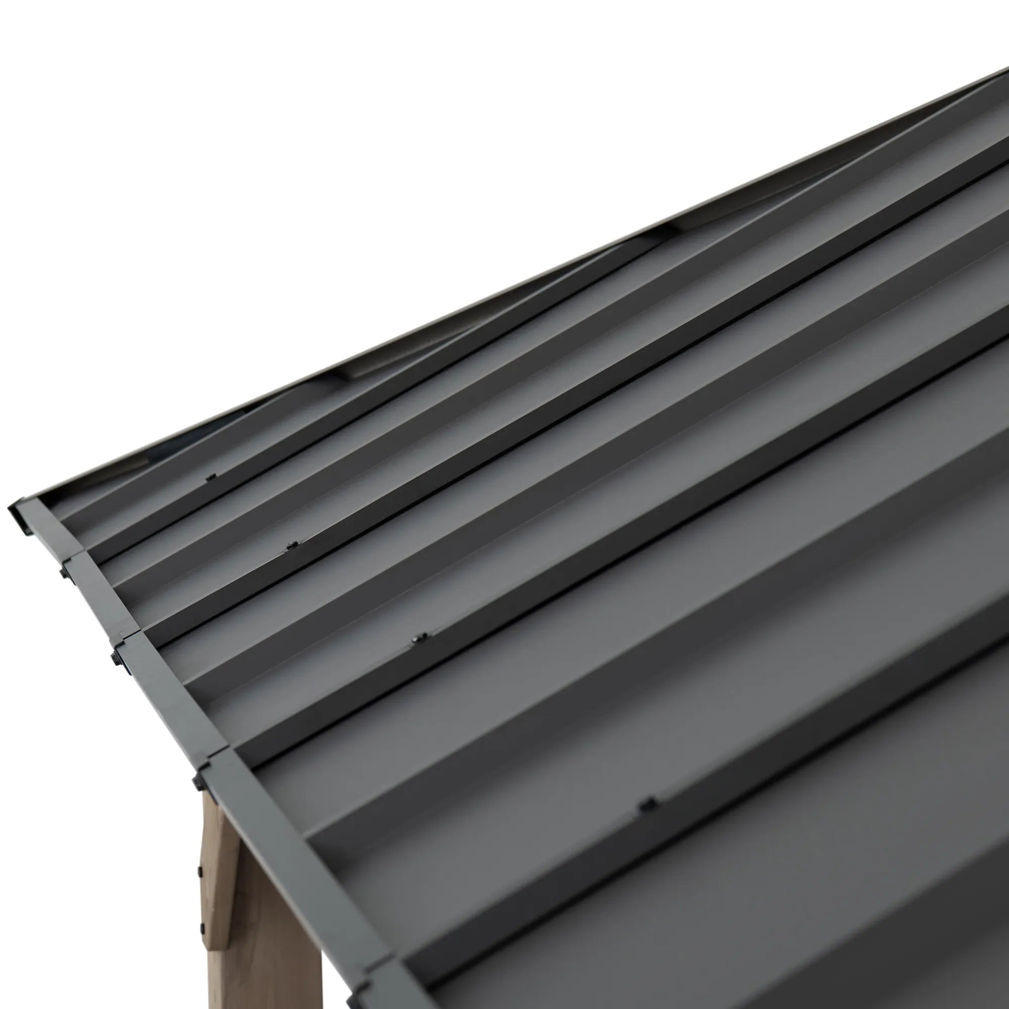 SUNJOY 12x20 Patio Wooden Gazebo with Ceiling Hooks - Weathered Cedar