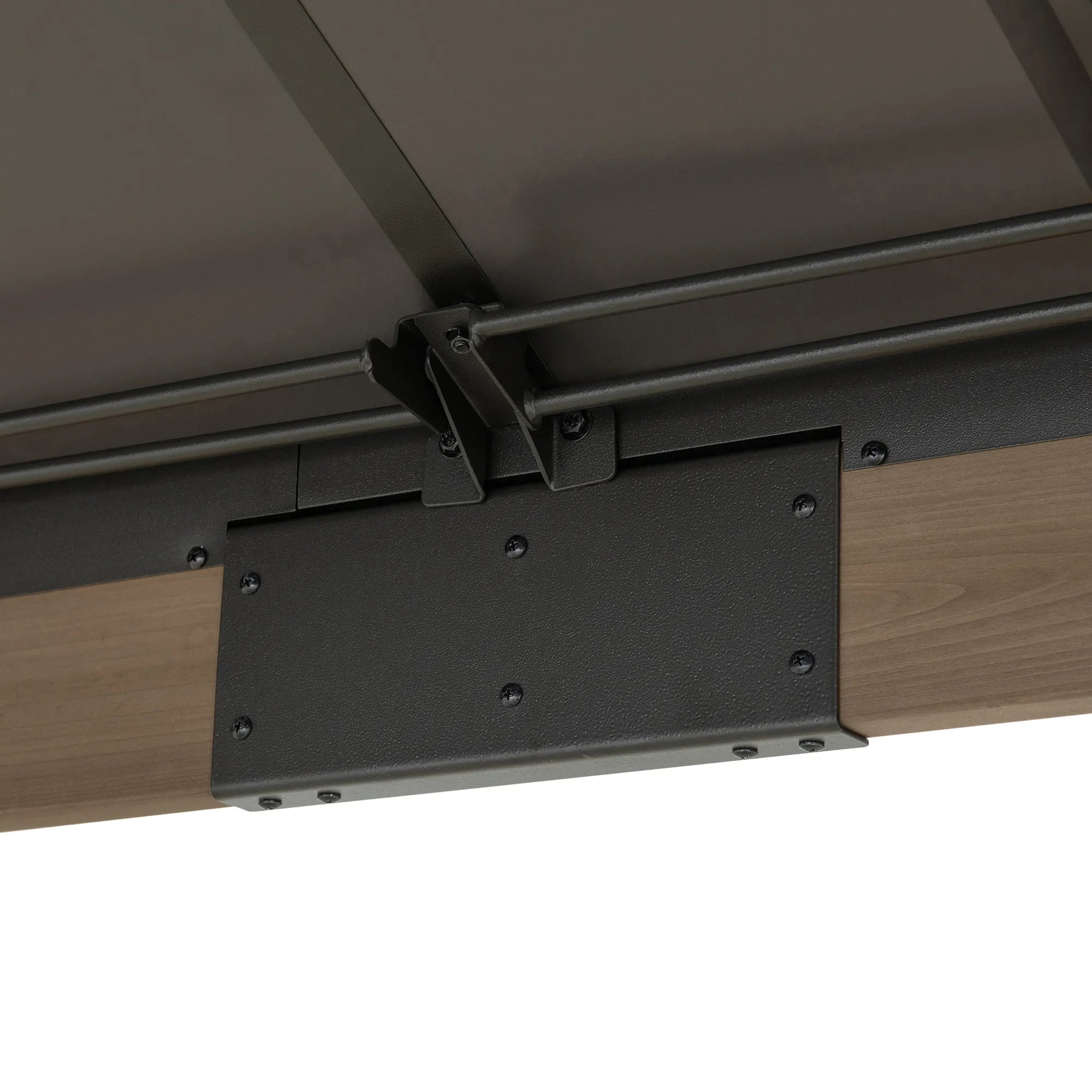 SUNJOY 12x20 Patio Wooden Gazebo with Ceiling Hooks - Weathered Cedar