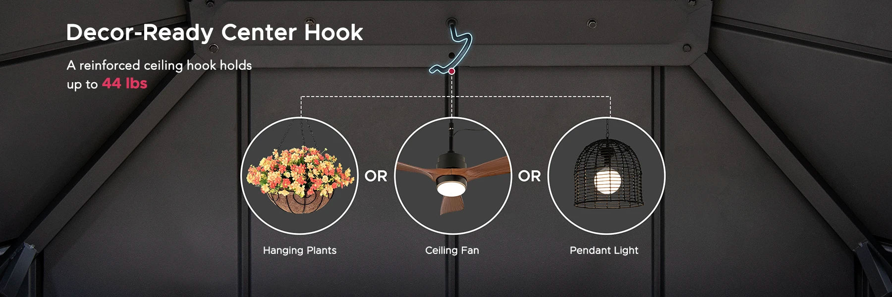 SUNJOY 10x12 Heavy-Duty Hardtop Gazebo with Mosquito Netting & Wood-Look Beams