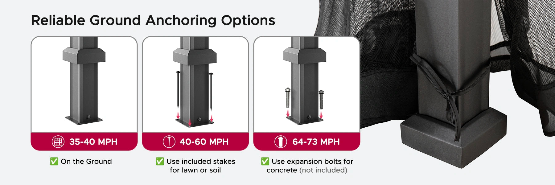 SUNJOY 10x12 Heavy-Duty Hardtop Gazebo with Mosquito Netting & Wood-Look Beams