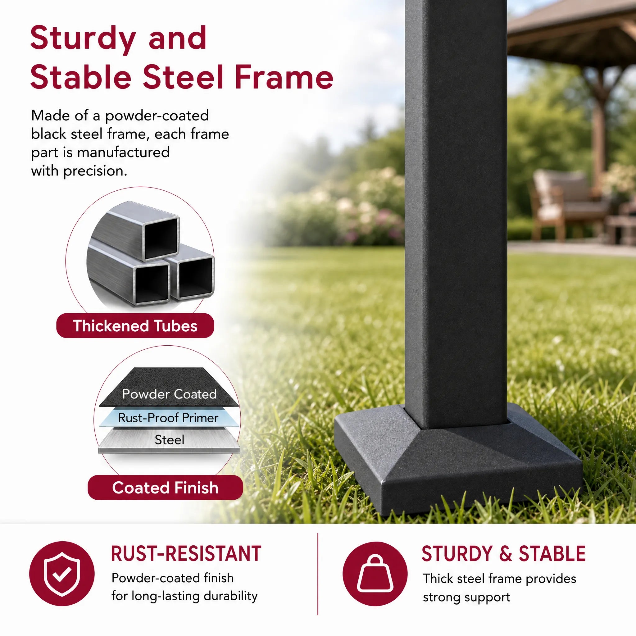 Classic Double-Roof Soft-Top Grill Station, 8x5