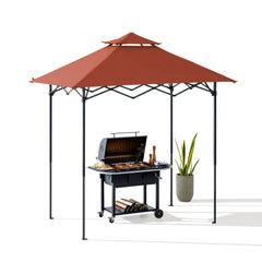 SUNJOY 5x8 Pop up Grill Gazebo with Magnetic LED Light and Carrying Bag