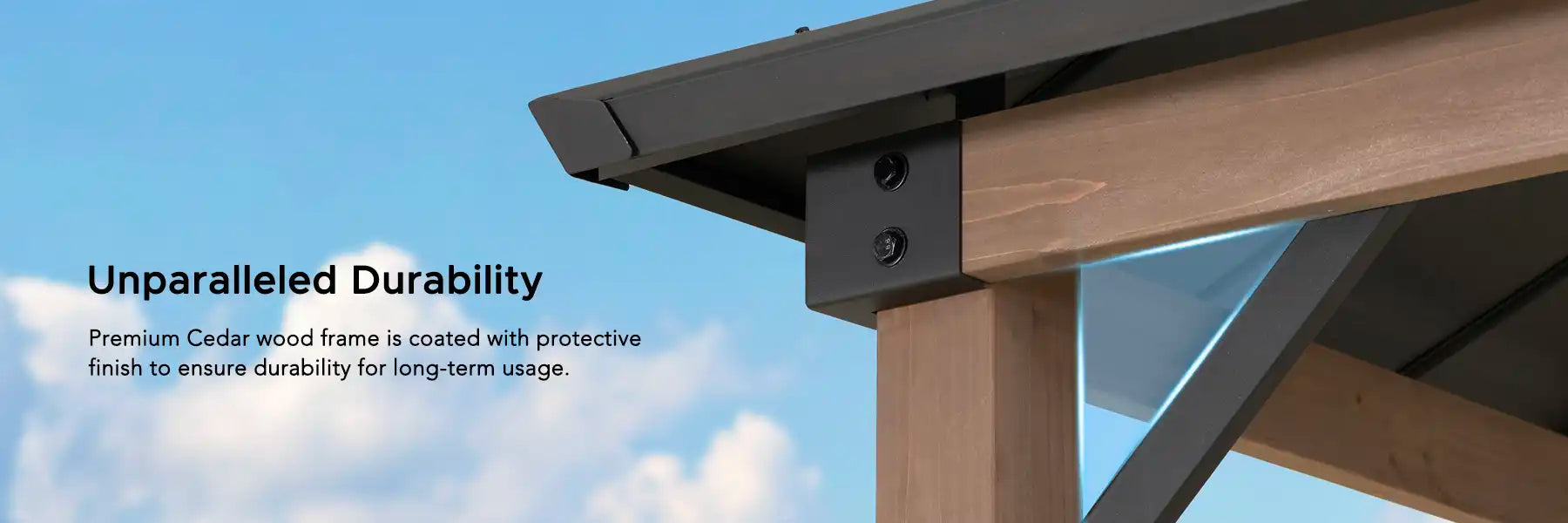 SUNJOY 8x12 Brown Hardtop Grill Gazebo with Electrical Outlets and Shelves