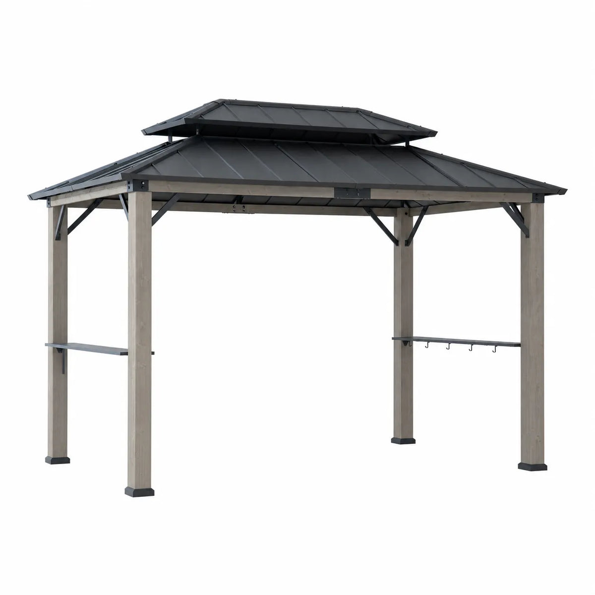 Power Port Integrated Wooden Grill Gazebo 3.6m x 2.4m