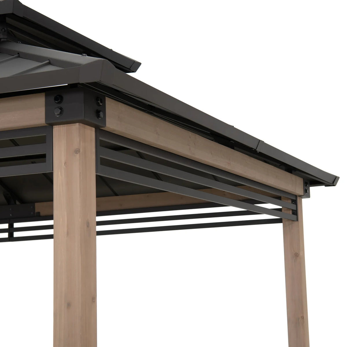 Pro-Grill Timber Fenced Solar Station, 8x12 - Brown