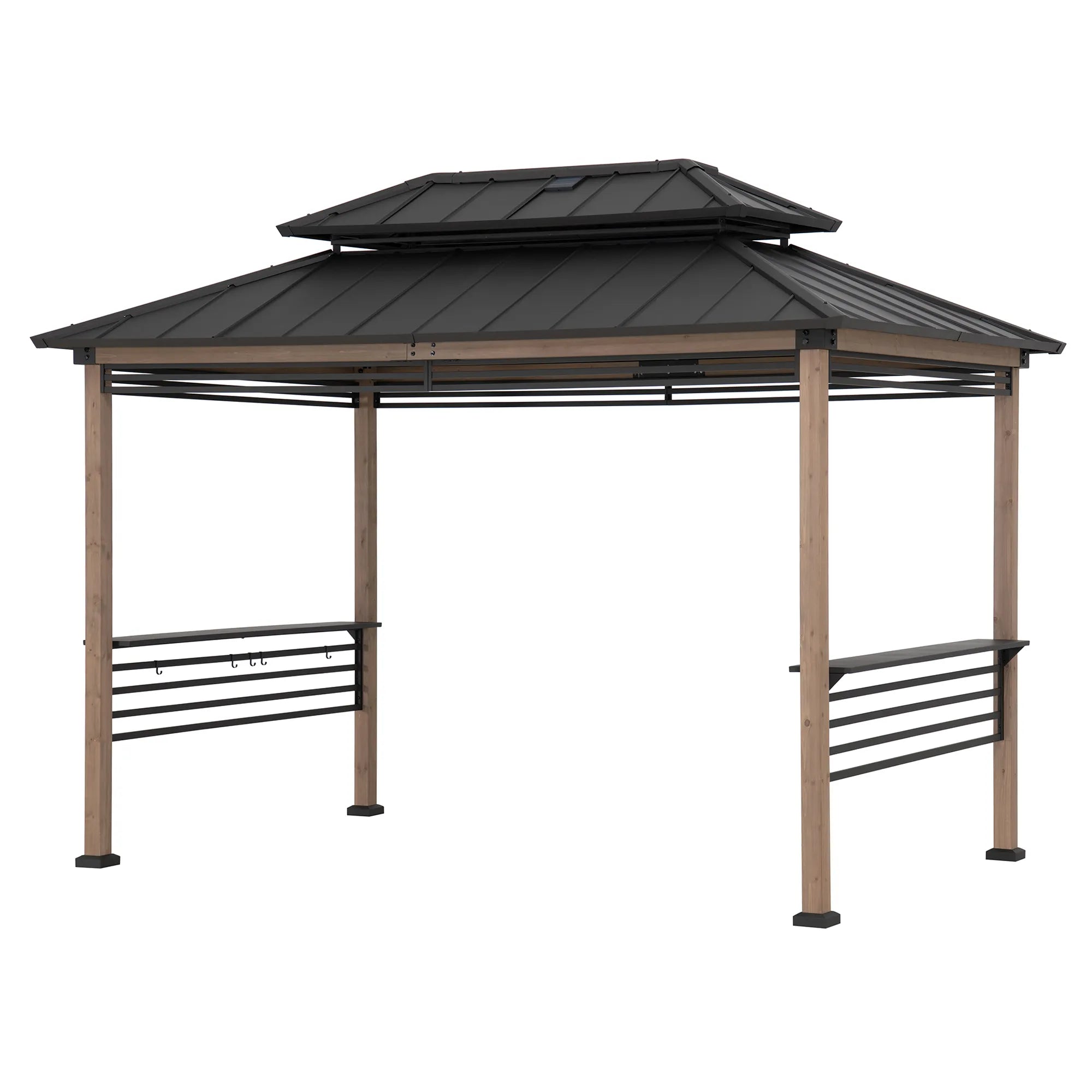 Pro-Grill Timber Fenced Solar Station, 8x12 - Brown