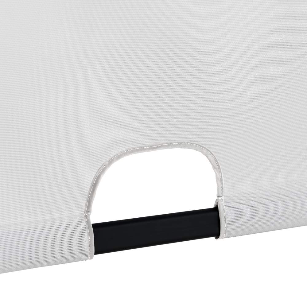 SUNJOY 9x9 Matte Black Steel Frame Pergola with Adjustable Canopy Roof - White