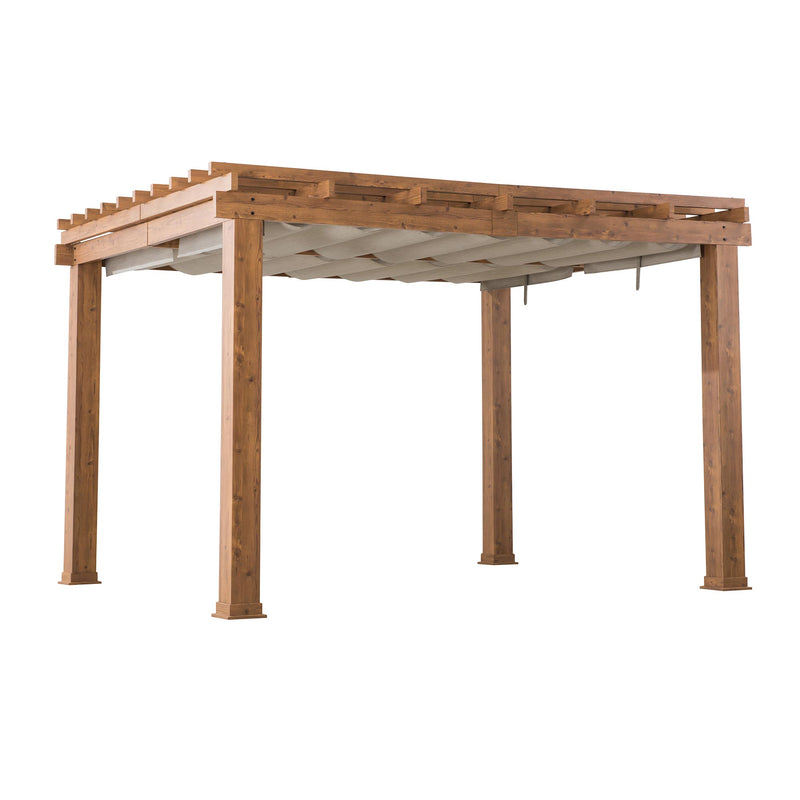 Sunjoy 11x13 Aluminum Pergola with Adjustable Sunbrella® Fabric Canopy