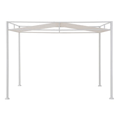 SUNJOY 10x10 Darkeford Metal Pergola with White Sling Fabric Canopy