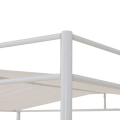 SUNJOY 10x10 Darkeford Metal Pergola with White Sling Fabric Canopy