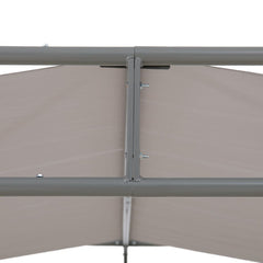 SUNJOY 10x10 Darkeford Metal Pergola with White Sling Fabric Canopy