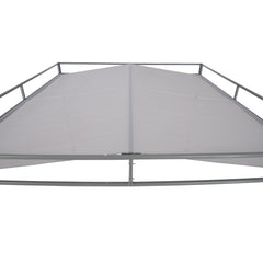 SUNJOY 10x10 Darkeford Metal Pergola with White Sling Fabric Canopy