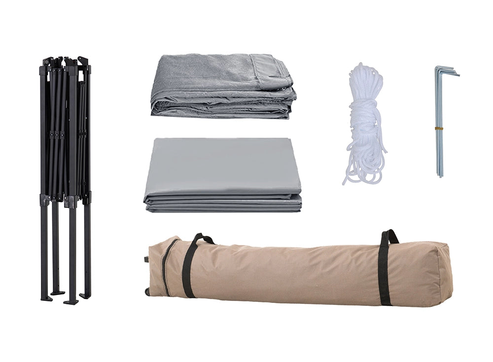 SUNJOY 11x11 Pop Up Gazebo Tent with Netting and Carry Bag - Light Gray