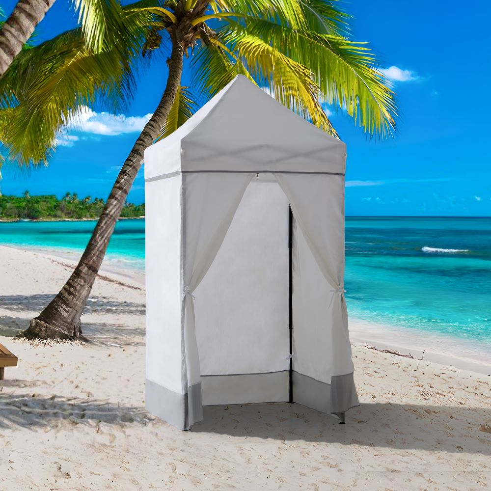 SUNJOY 4x4 Pop-Up Canopy Tent, Outdoor Tool-Free Pop-Up Gazebo with Sidewalls - Gray