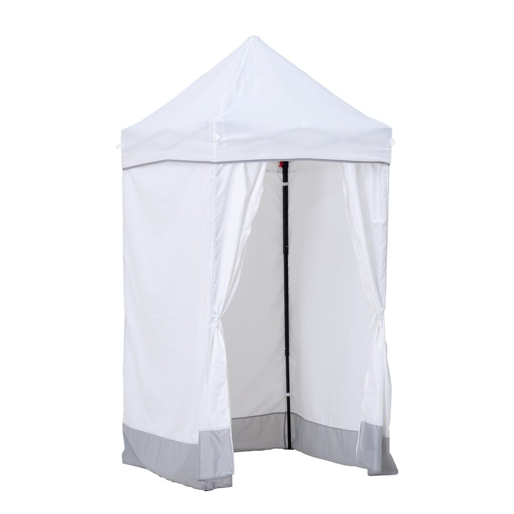 SUNJOY 4x4 Pop-Up Canopy Tent, Outdoor Tool-Free Pop-Up Gazebo with Sidewalls - Gray 
