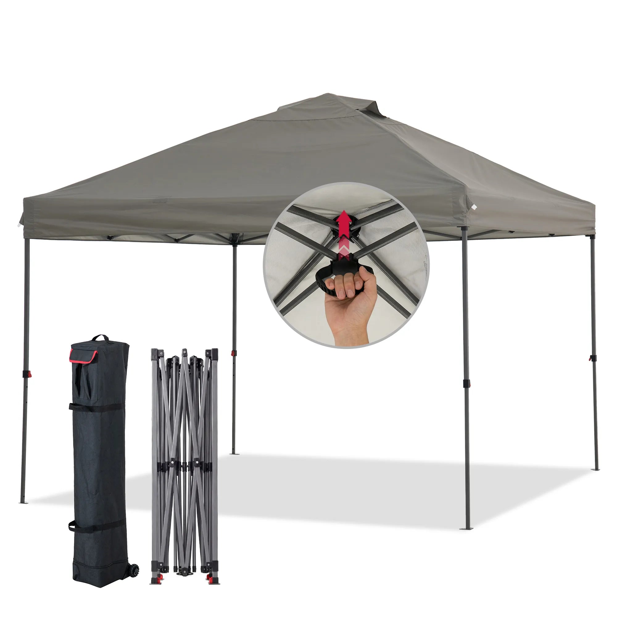 Solis Glow Instant Gazebo, 10×10 - Slate Gray
