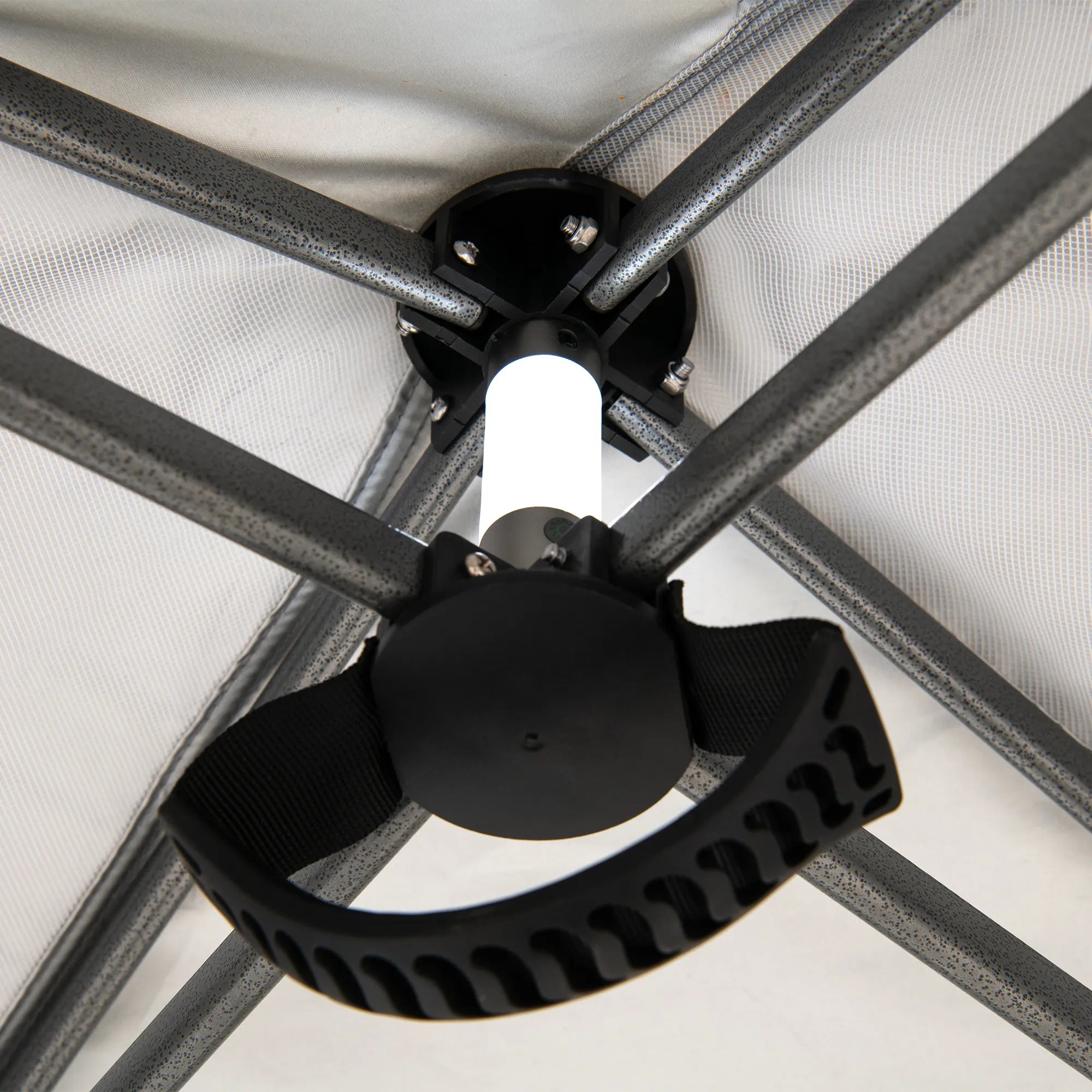 SUNJOY 10x10 Pop Up Gazebo Canopywith Detachable LED Light and Carry bag - Gray