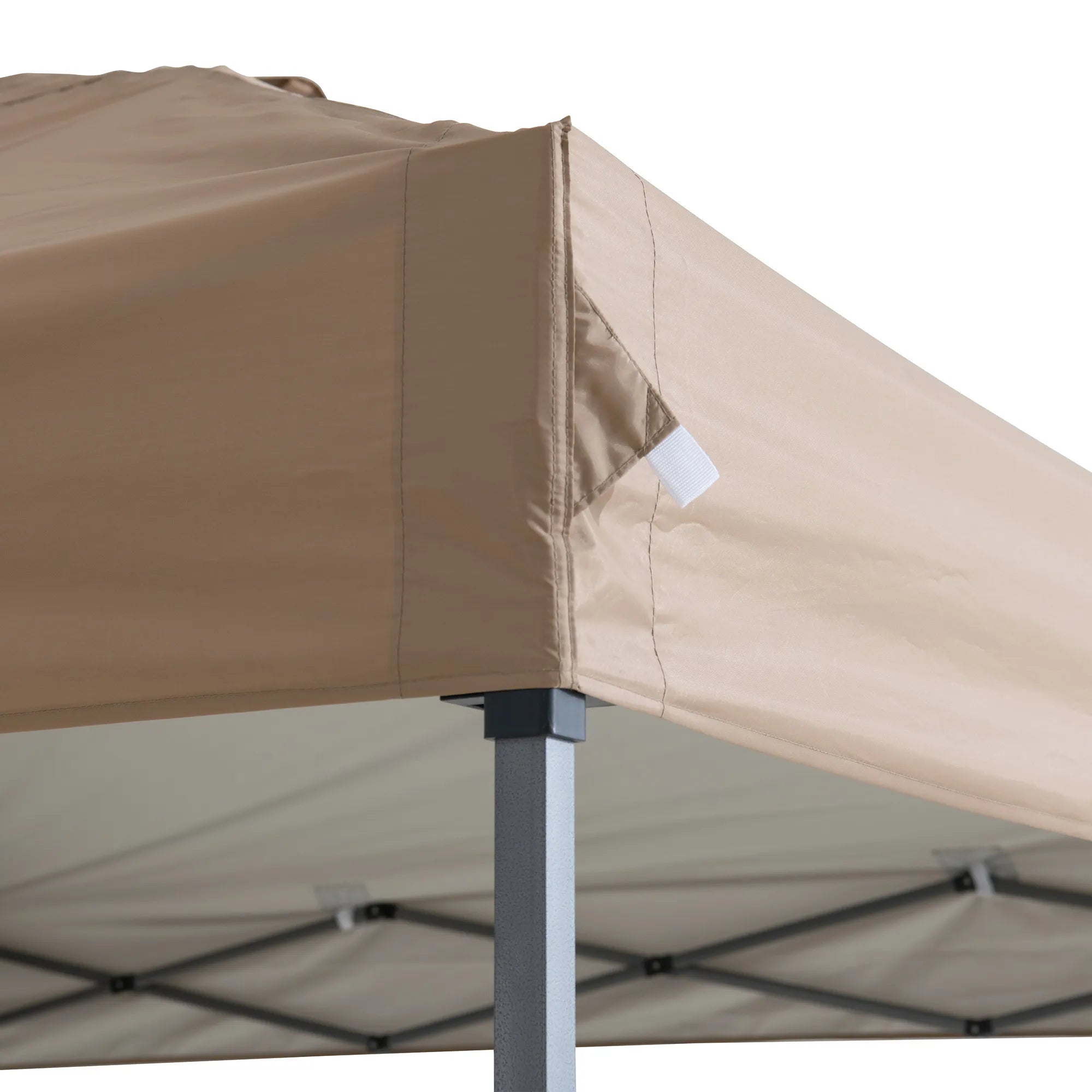 SUNJOY 10x10 Pop Up Gazebo Canopy with Detachable LED Light and Carry bag - Taupe