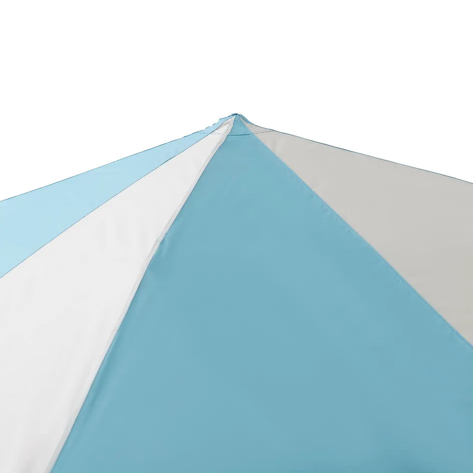 SUNJOY 10x10 Floating Pool Gazebo with PVC Floats and Carry Bag - Gray & Light Blue