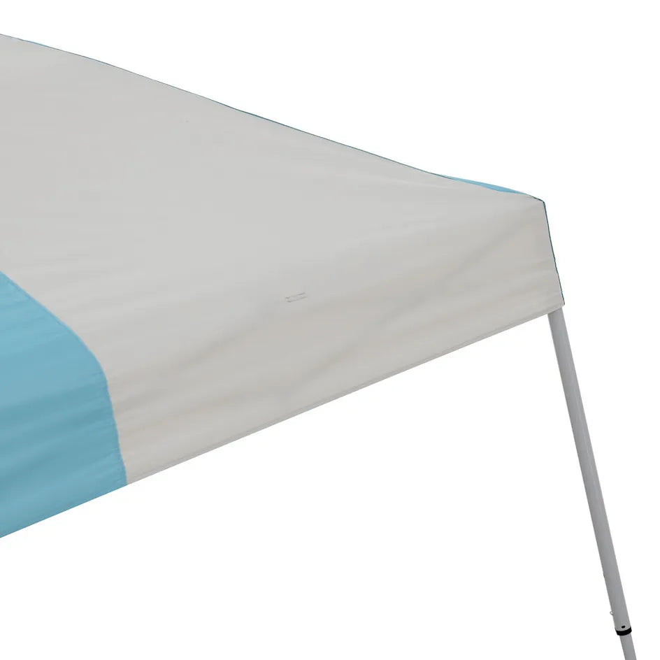 SUNJOY 10x10 Floating Pool Gazebo with PVC Floats and Carry Bag - Gray & Light Blue