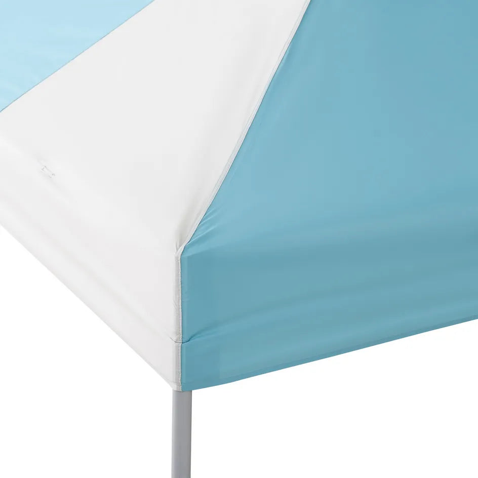 SUNJOY 10x10 Floating Pool Gazebo with PVC Floats and Carry Bag - Gray & Light Blue