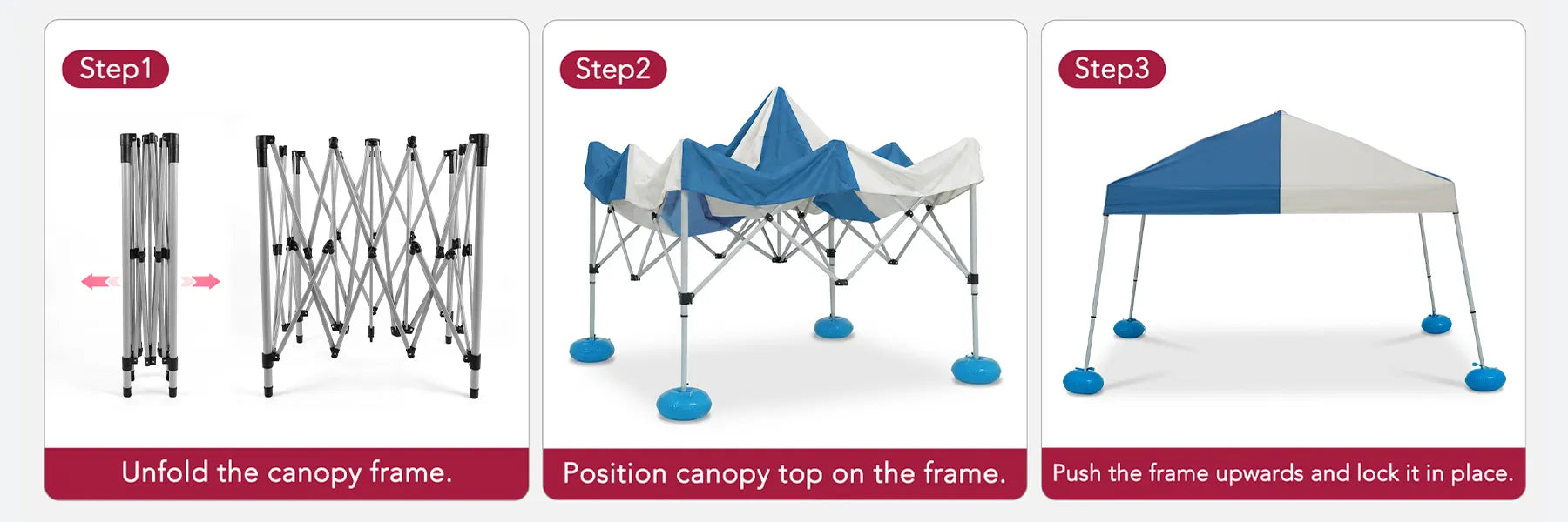 SUNJOY 10x10 Floating Pool Gazebo with PVC Floats and Carry Bag - Gray & Navy