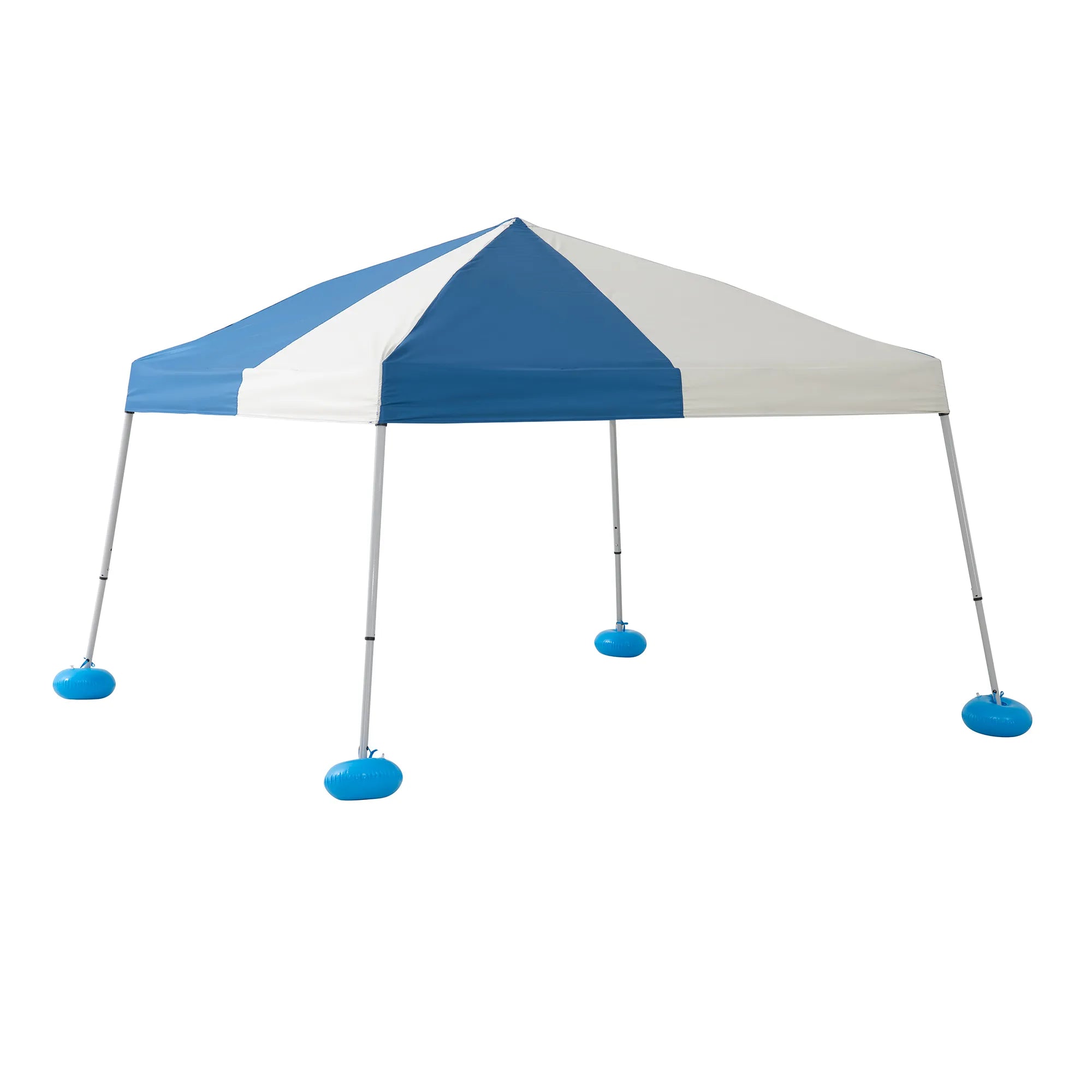 SUNJOY 10x10 Floating Pool Gazebo with PVC Floats and Carry Bag - Gray & Navy