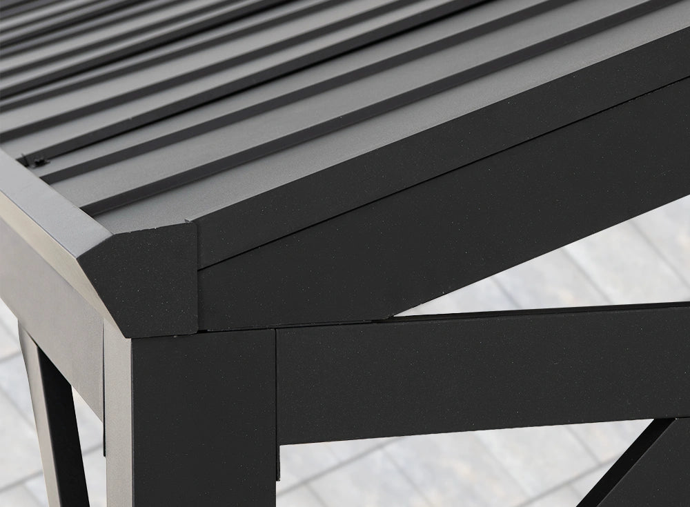 SUNJOY 20x14 Steel Carport Sturdy Gazebo with 2 Ceiling Hooks