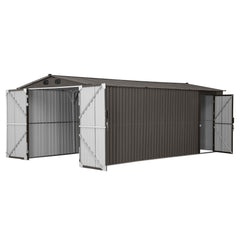 SUNJOY 10’ x 20’ Outdoor Storage Sheds, Metal Outdoor Shed Storage with Lockable Doors