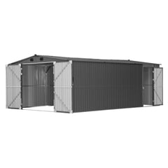 SUNJOY 13’ x 20’ Storage Sheds, Metal Outdoor Storage Shed Kits with Lockable Doors