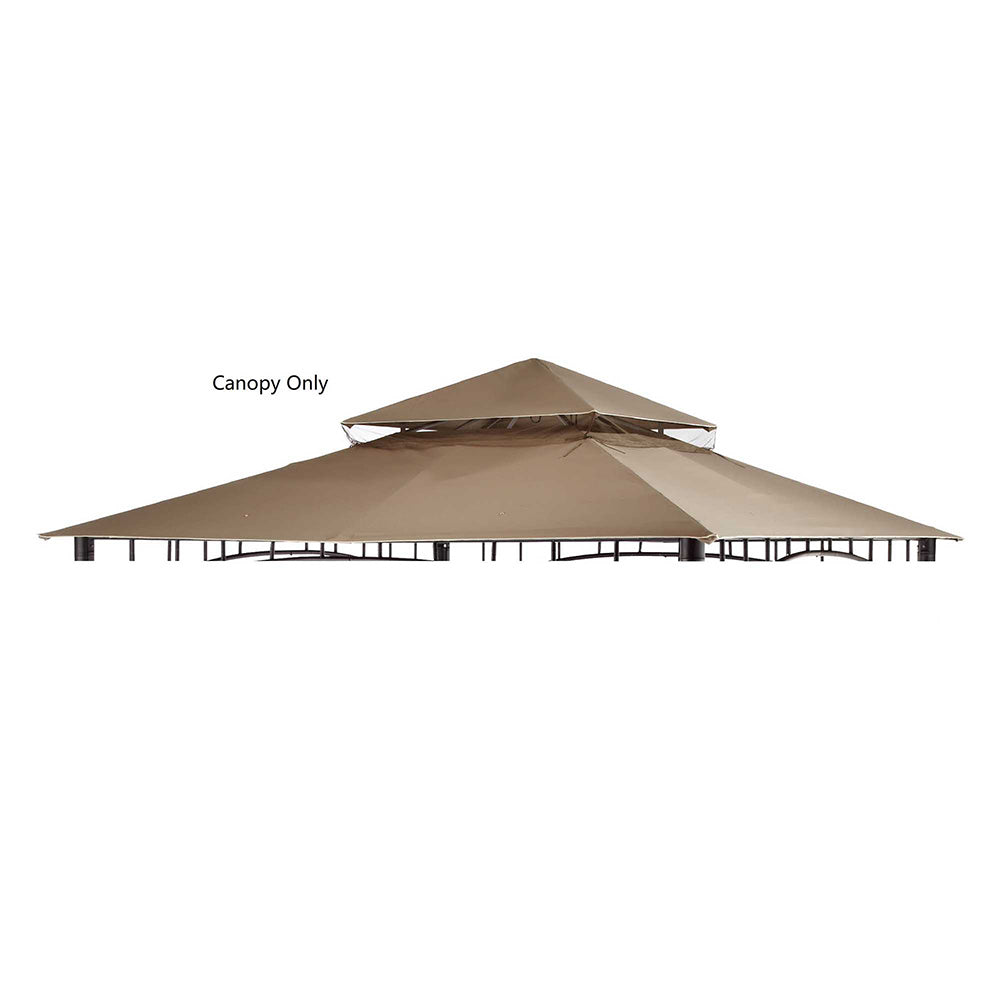 Sunjoy Khaki Replacement Canopy For Madaga Gazebo/Havana Gazebo (10X10 Ft) L-GZ136PST-2/7/9 Sold At Target/CTC.